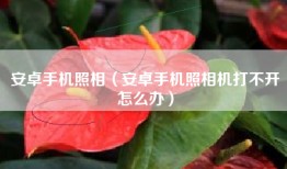 安卓手机照相（安卓手机照相机打不开怎么办）