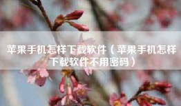 苹果手机怎样下载软件（苹果手机怎样下载软件不用密码）