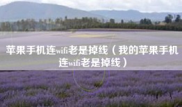 苹果手机连wifi老是掉线（我的苹果手机连wifi老是掉线）