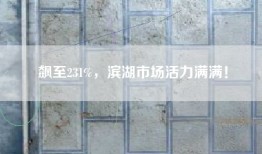 飙至231%，滨湖市场活力满满！