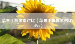 苹果手机像素对比（苹果手机像素对比GoPro）