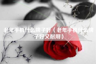老年手机什么牌子好（老年手机什么牌子好又耐用）
