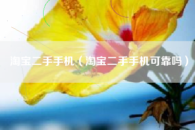 淘宝二手手机（淘宝二手手机可靠吗）