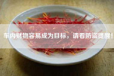 车内财物容易成为目标，请看防盗提醒！