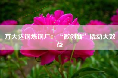 方大达钢炼钢厂：“微创新”撬动大效益